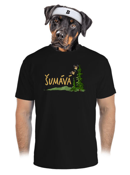 Šumává pánske športové tričko Black