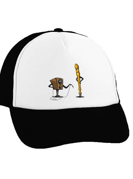 Plug-in jack šiltovka truckerka Black cap