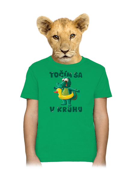 Točím sa v kruhu detské tričko Kelly Green