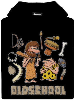 Oldschool detská mikina klokanka Black