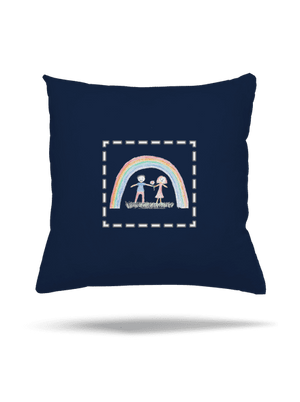 Detské kresby - Nahraj vlastnú vankúš Dark Navy