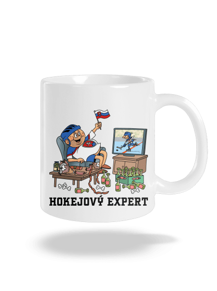 Hokejový expert klasický hrnček White