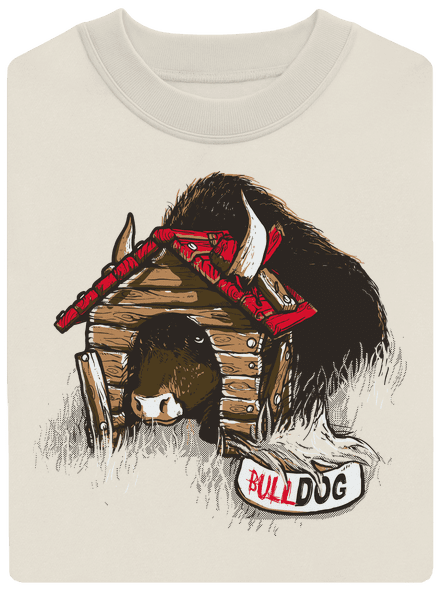 Bulldog unisex mikina bez kapucne Off White