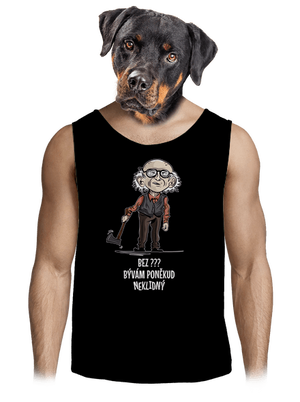 Neklidný - vlastný text pánske tielko Black