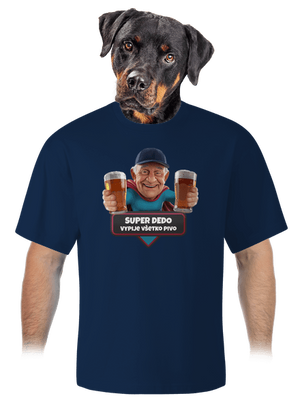 Super dedo unisex tričko oversized Midnight Blue