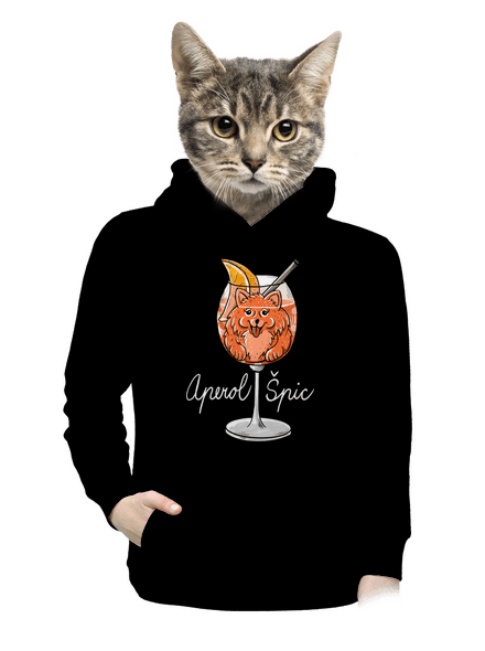 Aperol Špic dámska mikina klokanka Black