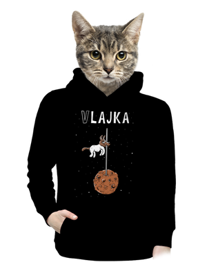 Vlajka dámska mikina klokanka Black