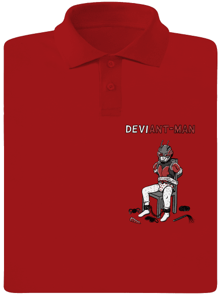 DeviAnt-man pánska polokošeľa Red Mal