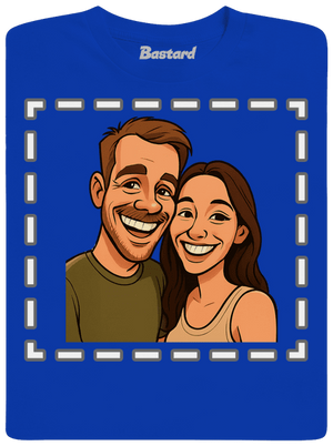 Karikatúra z vlastnej fotky detské tričko Royal Blue