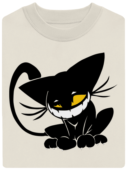 Evil cat unisex mikina bez kapucne Off White