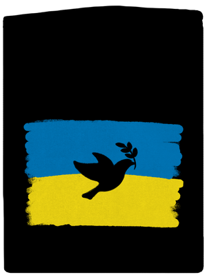 Ukrajina - Holubica pánska mikina na zips Black