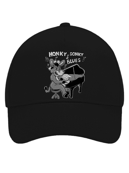 Honky donky blues šiltovka baseballka Black