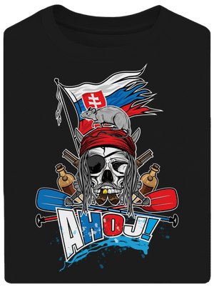 Ahoj unisex tričko oversized Black