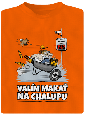 Valím na chalupu pánske športové tričko Neon Orange