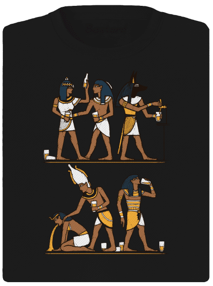 Egyptská párty dámske športové tričko Black