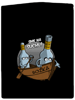 Na suchu pánska mikina na zips Black