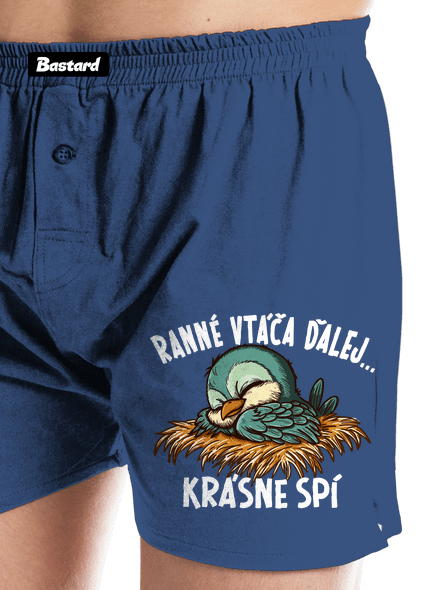 Ranné vtáča spí pánske trenky Blue