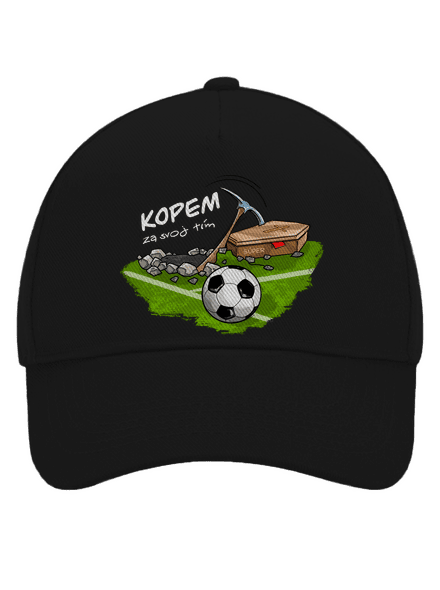 Kopem za svoj tím šiltovka baseballka Black