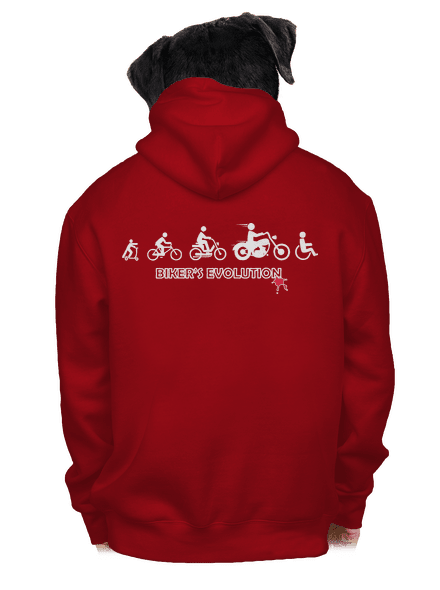 Biker’s Evolution pánska mikina na zips Red
