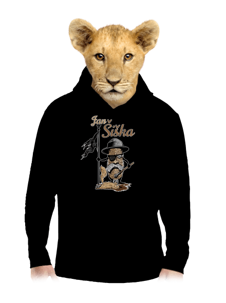 Jan Šiška detská mikina klokanka Black