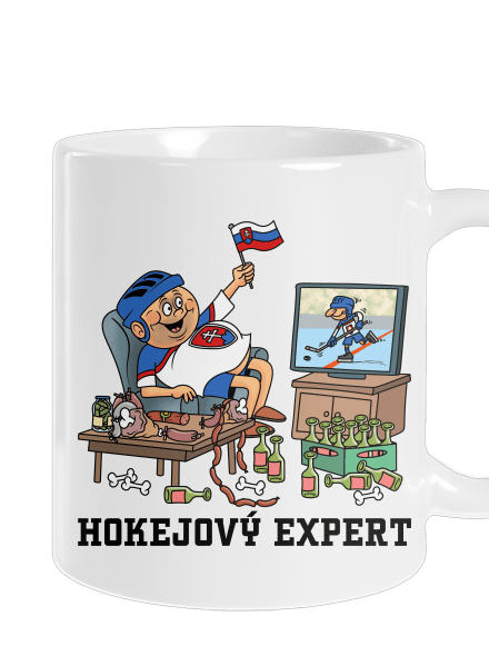 Hokejový expert klasický hrnček White