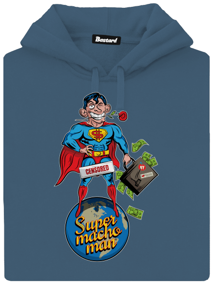 Supermachoman dámska mikina klokanka Denim