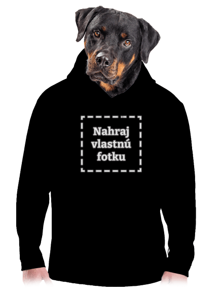 Vlastná potlač pánska mikina klokanka Black