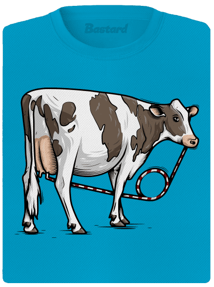 Cow drink dámske športové tričko Blue Atol