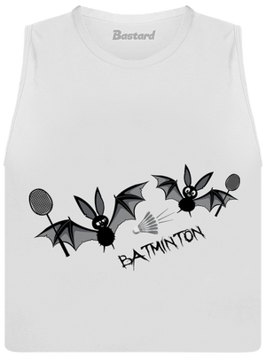 Batminton dámske tielko voľné White