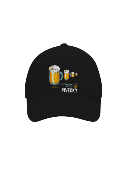 Pivečka šiltovka baseballka Black