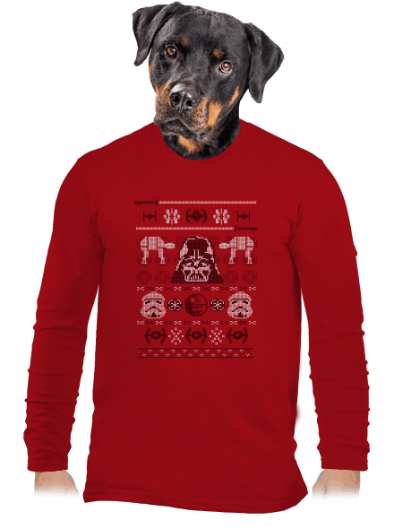 Vader na svetri pánske dlhý rukáv Red