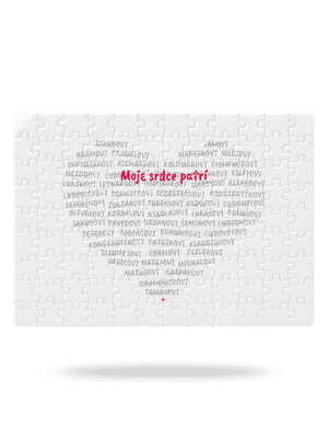 Moje srdce patrí puzzle White