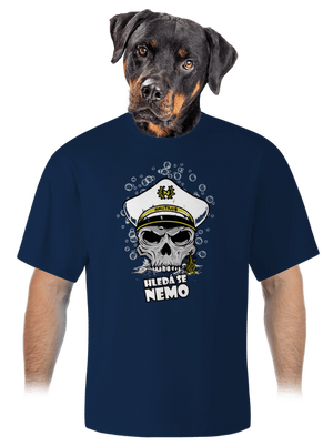 Kapitán Nemo unisex tričko oversized Midnight Blue