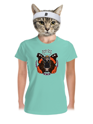 Babička admirál dámske športové tričko Mint Mal