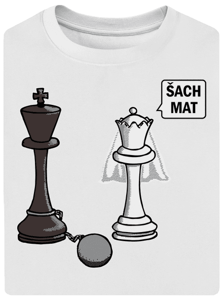 Šach mat unisex tričko oversized White