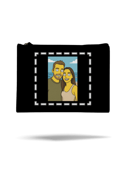 Simpsonovi z vlastnej fotky taštička Black
