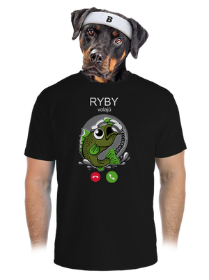 Ryby volají pánske športové tričko Black