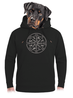 Alkoholický kompas unisex mikina premium Dark Black