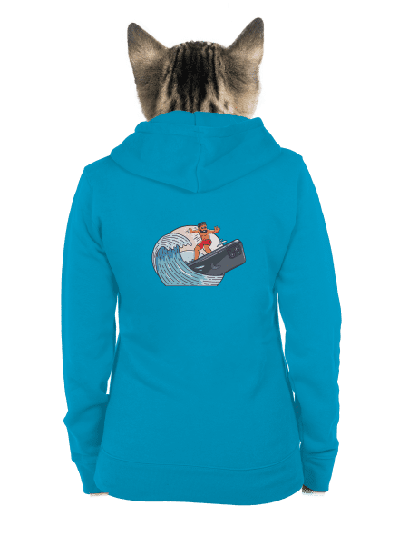 Som surfer dámska mikina na zips Blue Atol