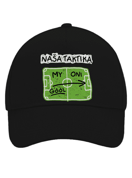 Naša futbalová taktika šiltovka baseballka Black