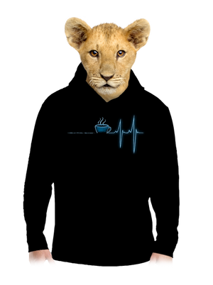 Coffee help detská mikina klokanka Black