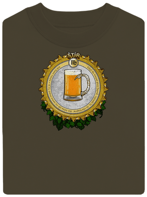 Pivný horoskop: Škorpión unisex mikina bez kapucne Urban Khaki