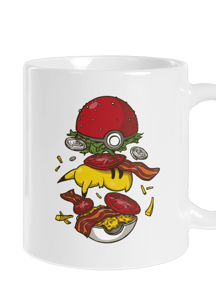 Pokémon burger klasický hrnček White