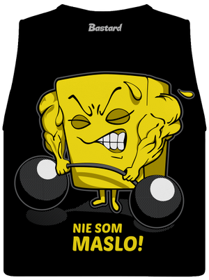 Nie som maslo dámske tielko voľné Black