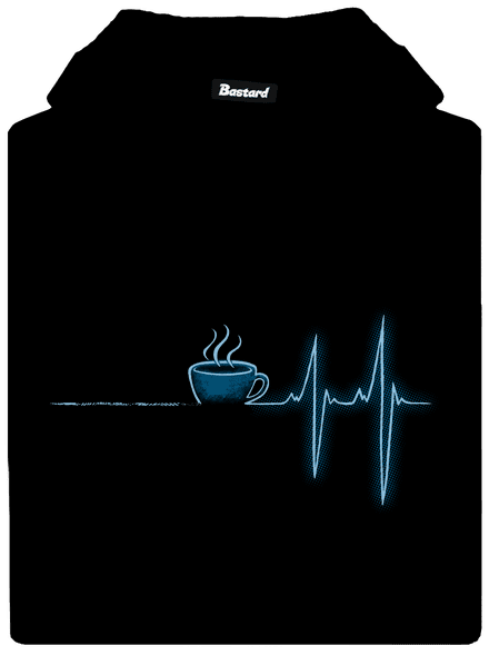 Coffee help pánska mikina klokanka Black