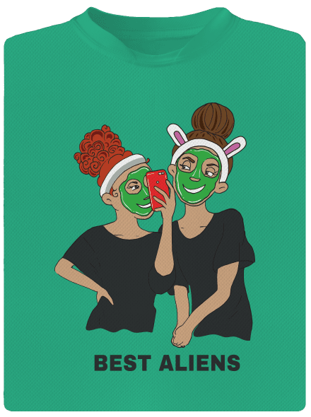 Best aliens pánske športové tričko Mint Mal