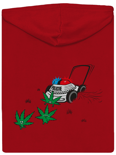 Ganja kríza pánska mikina na zips Red