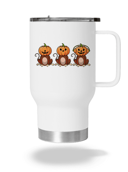 Halloween opičky termohrnček White