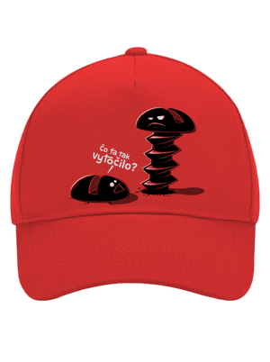 Vytočený šiltovka baseballka Classic Red