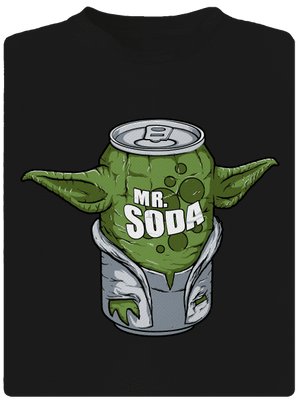 Mr. Sóda pánske športové tričko Black